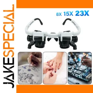 Head-Mounted Magnifier with Adjustable Lenses