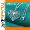 Elegant Silver Heart Pendant Necklace
