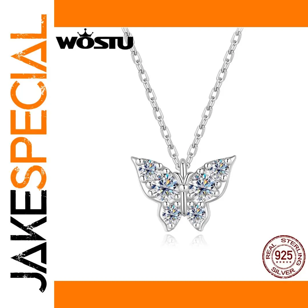 Elegant Butterfly Moissanite Necklace for Women 1 Elegant Butterfly Moissanite Necklace for Women