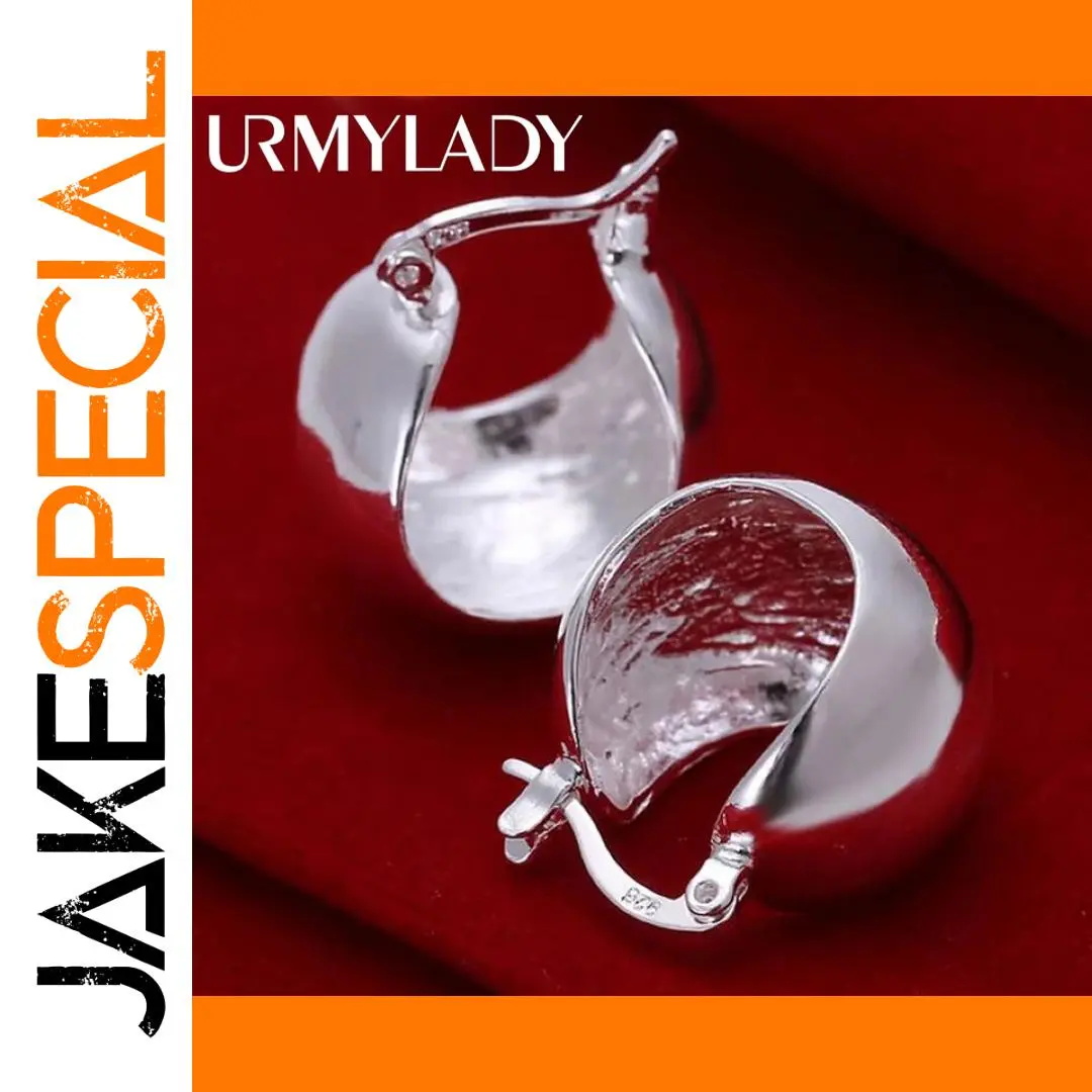 Elegant 925 Sterling Silver Hoop Earrings 1 Elegant 925 Sterling Silver Hoop Earrings