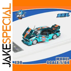 BMW E30 Chrome Blue Diecast Model 1:64 Scale