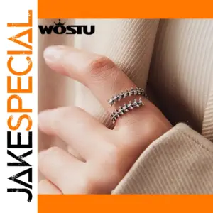 Sterling Silver Vertebrae Open Ring for Women