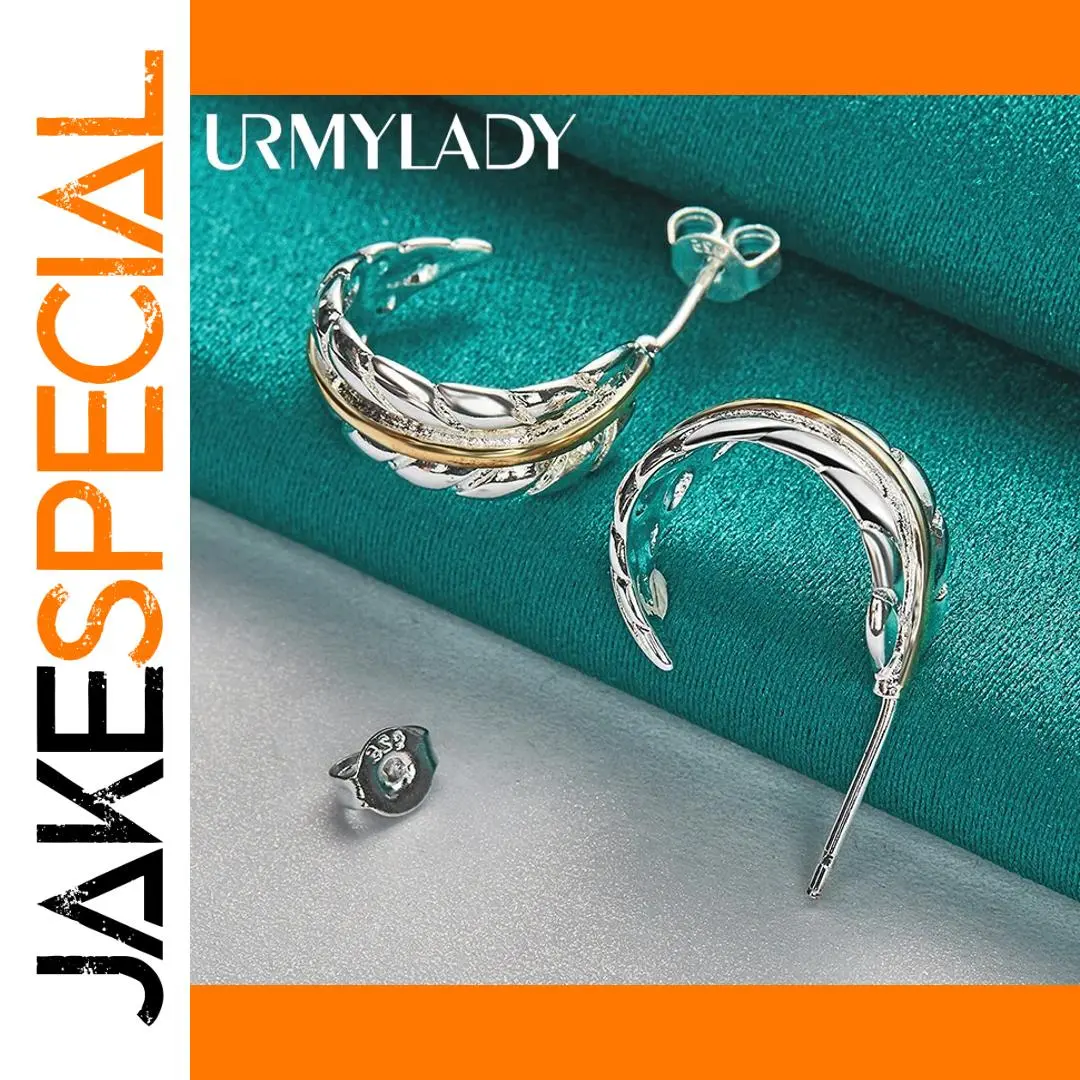 Elegant Sterling Silver Feather Earrings 1 Elegant Sterling Silver Feather Earrings