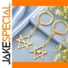 Stainless Steel Unicursal Hexagram Keychain