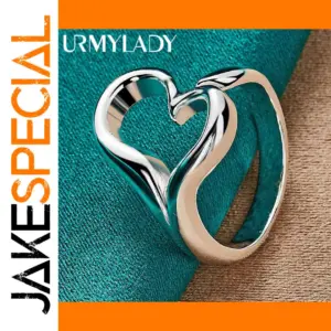925 Sterling Silver Heart Ring MR001