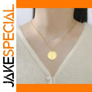 Stainless Steel Psi Necklace 27x27mm Unisex