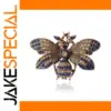 Vintage Dual-Tone Bee Brooch with Rhinestones