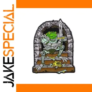 Dark Fantasy Frog Knight Metal Badge