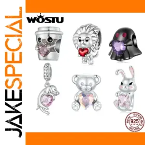 925 Sterling Silver Animal Charm Bead for Jewelry