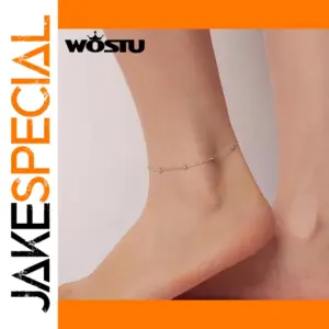 Silver Anklet with Blue Evil Eye Charm