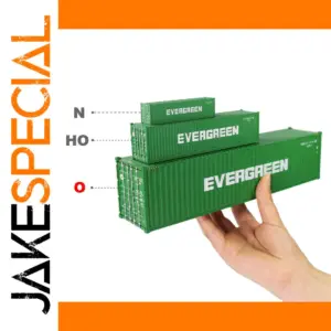 40-Foot Green Shipping Container Model in 1:48