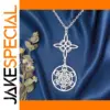 Stainless Steel Witch Knot & Metatron Pendant