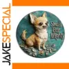 Dog Brooch with Chihuahua Illustration in Teal
