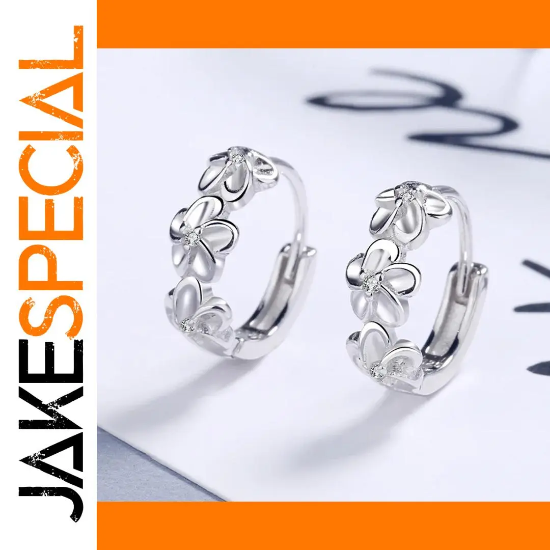 Sterling Silver Floral Clip-On Earrings 1 Sterling Silver Floral Clip-On Earrings