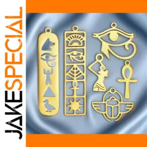 Antique Stainless Steel Egyptian Pendant Set