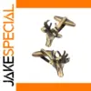 Retro Bronze Deer Head Cufflink for Men