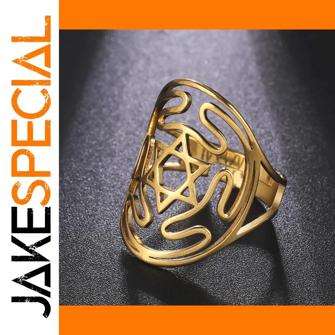 Stainless Steel Star of David Ring 1 Stainless Steel Star of David Ring