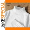 White Knitted Men's Turtleneck Sweater