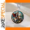 Stainless Steel Saint George Pendant Necklace