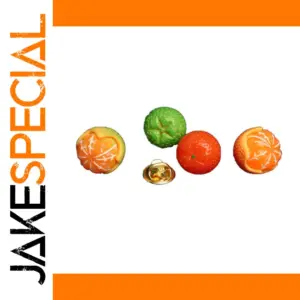 Vibrant Citrus Resin Brooch Set