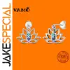 VAMO 925 Sterling Silver Lotus Earrings