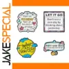 Cheerful 4-Pin Inspirational Brooch Set