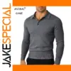 Dark Gray Men's V-Neck Sweater for Comfort