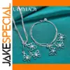 Silver Butterfly Jewelry Set for Women