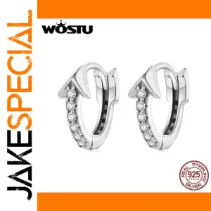 Sterling Silver Arrow Hoop Earrings for Women