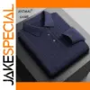 Navy Knit Polo Shirt for Men