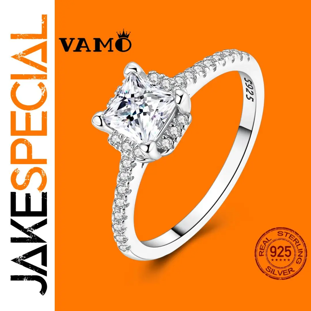 Sterling Silver Moissanite Engagement Ring 1 Sterling Silver Moissanite Engagement Ring