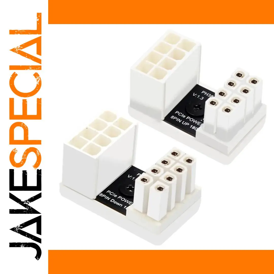 White 180-Degree GPU Power Adapter for Ease 1 White 180-Degree GPU Power Adapter for Ease