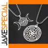 Stainless Steel Hecate’s Wheel Pendant