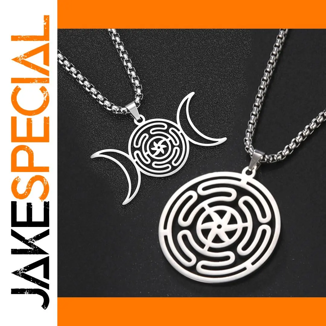 Stainless Steel Hecate’s Wheel Pendant 1 Stainless Steel Hecate’s Wheel Pendant