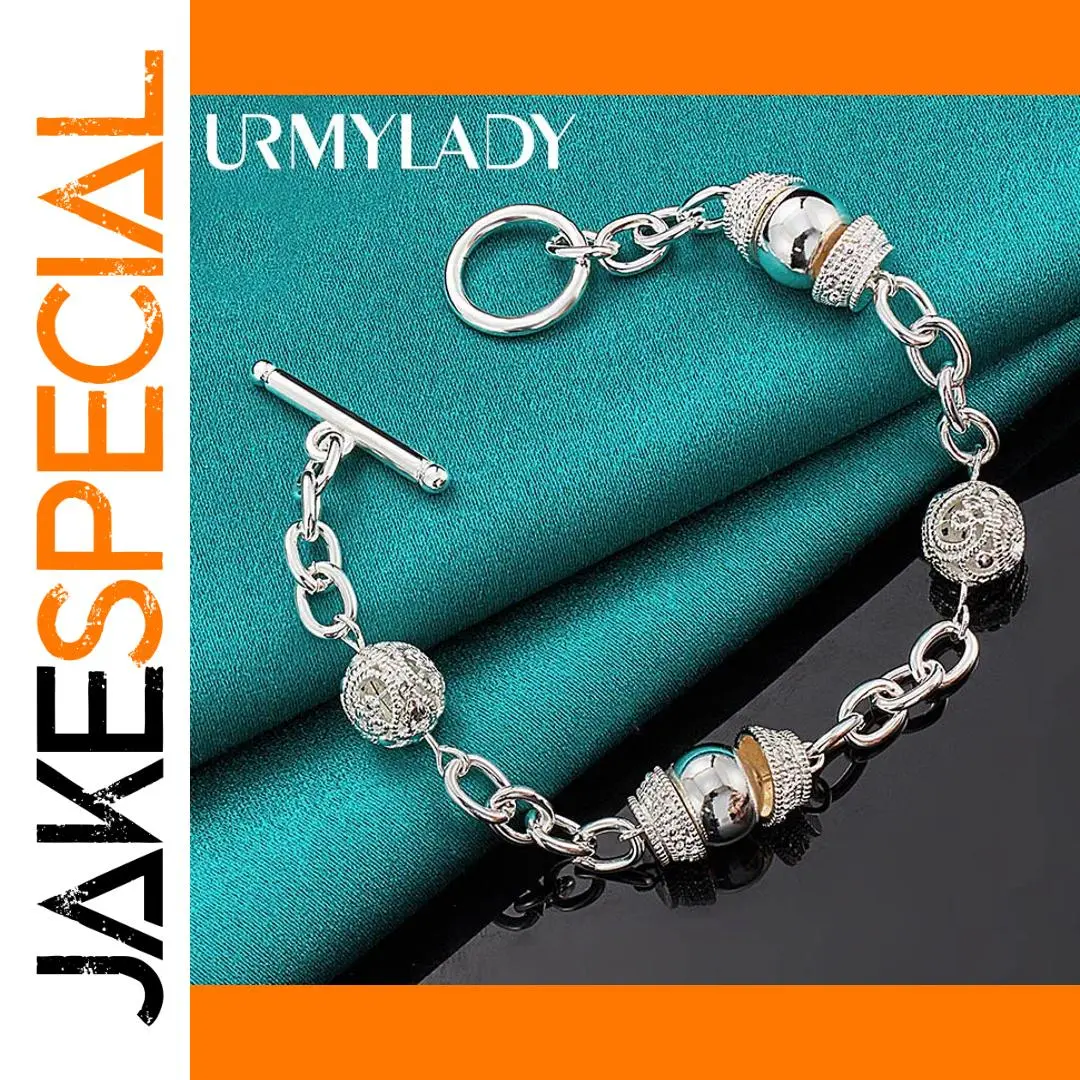 925 Sterling Silver Ball Chain Bracelet for Women 1 925 Sterling Silver Ball Chain Bracelet for Women
