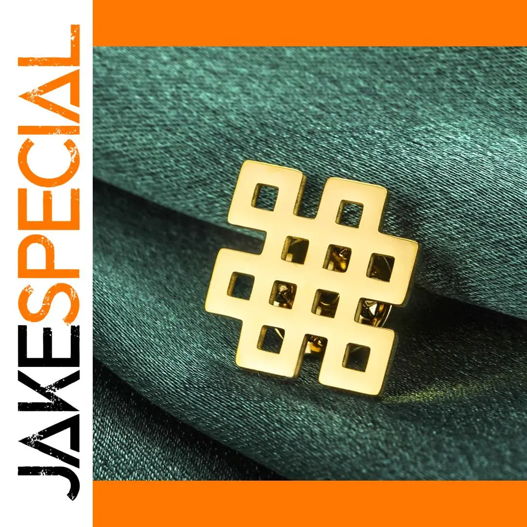 Stainless Steel Dawapara Endless Knot Brooch 1 Stainless Steel Dawapara Endless Knot Brooch