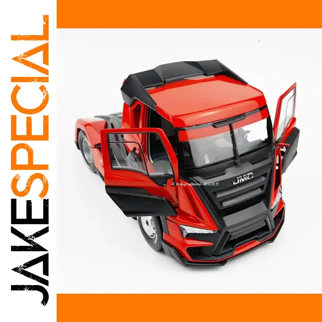 Red and Black Alloy Truck Model 1:24 Scale 1 Red and Black Alloy Truck Model 1:24 Scale