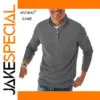 Men’s Gray Zipper Pullover Sweater