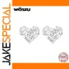 Heart-Shaped Sterling Silver Earrings 925 Certified