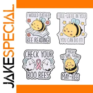 Vibrant Cartoon Bee Brooch in Alloy