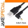 USB Power Cable with Right-Angled Barrel Plug