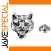 Retro Tiger Brooch Alloy Silver Finish