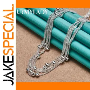 Elegant Silver Layered Necklace for Women and Men