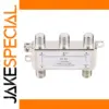 Silver 4-Way Coaxial Splitter for Satellite TV