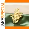 Stainless Steel Jerusalem Brooch with Hebrew Design