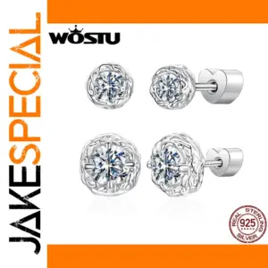 Elegant Moissanite Stud Earrings 1 CT