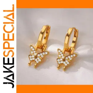 Sparkling Butterfly Earrings for Women