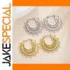 Stainless Steel Bohemian Hoop Earrings Set
