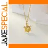 Gold Stainless Steel Turtle Necklace for Women