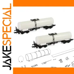 HO Scale Liquid Cargo Tank Wagons Set of Two